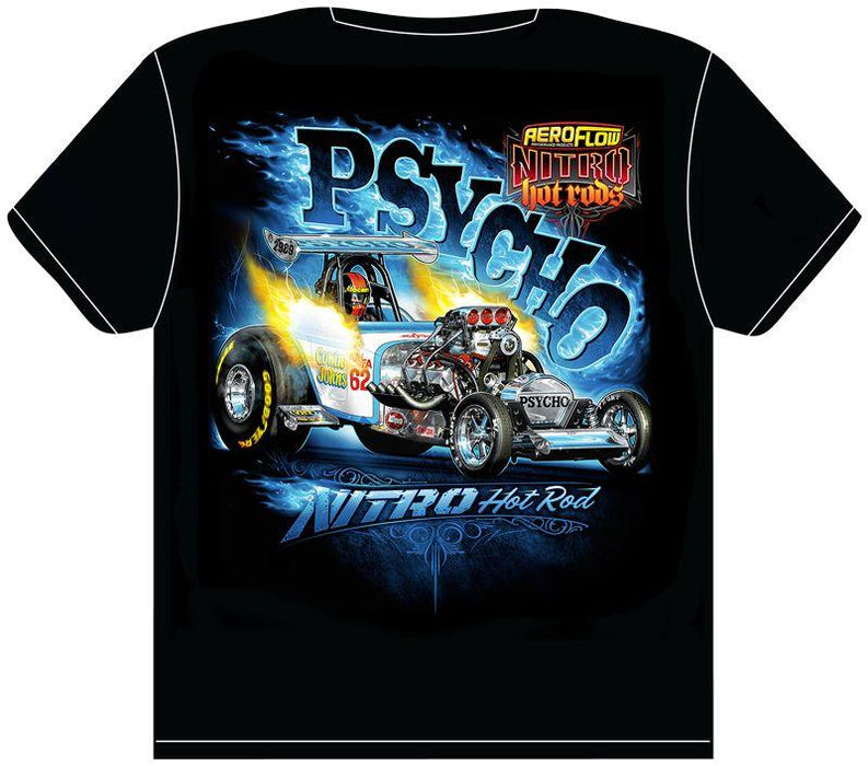 Aeroflow 'Psycho' Nitro Hot Rod T-Shirt (RTPSYCHO-LARGE)