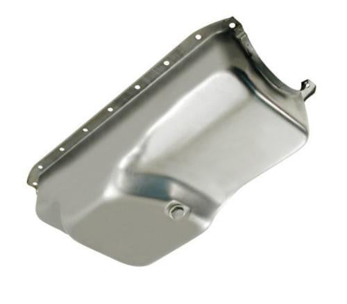 RTS Oil Pan Sump, Steel, Raw Finish, Replacement, SB Chrysler, Dodge, Plymouth, 273 318 340, Each - RTS-25-9311U