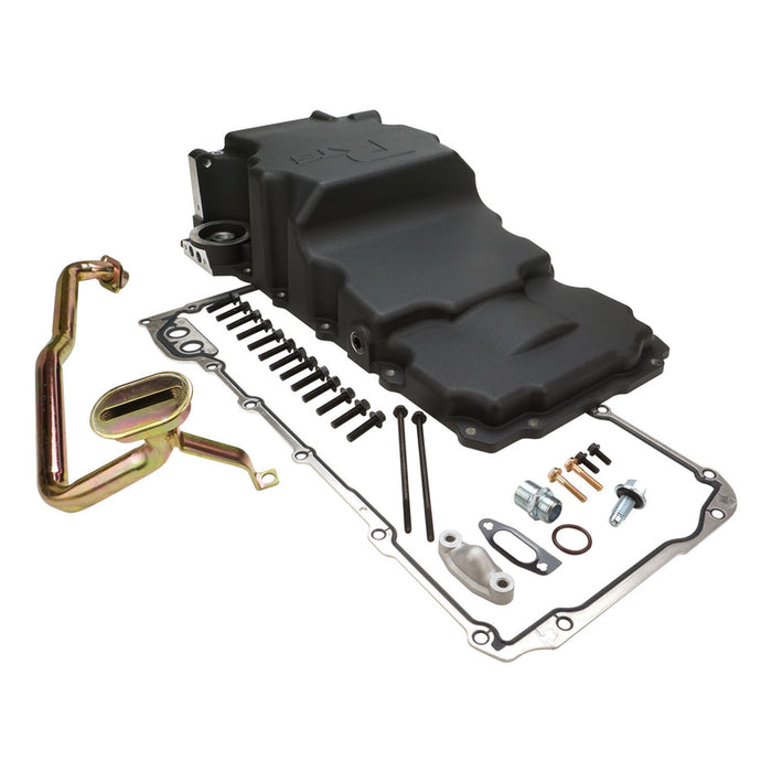 RTS Oil Pan Cast Aluminium Black, 427 Stoker, Early Holden or Chev with LS Engine Swap, up to 4.00" Stroke, Each - RTS-3023BK
