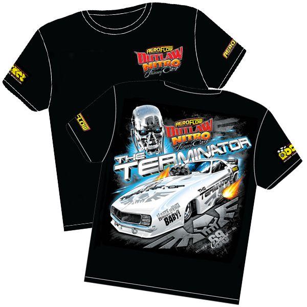Aeroflow 'The Terminator' Camaro Outlaw Nitro Funny Car T-Shirt (RTTERM-MEDIUM)