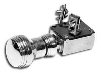 Roadster SO-CAL Speed Shop Polished Art Deco Push Horn Switch (SO001-60766) SO001-60766