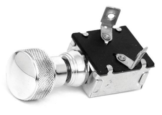 Roadster SO-CAL Speed Shop Polished Knurled Speed Knob 2 Position Headlight Light Switch (SO001-60790) SO001-60790