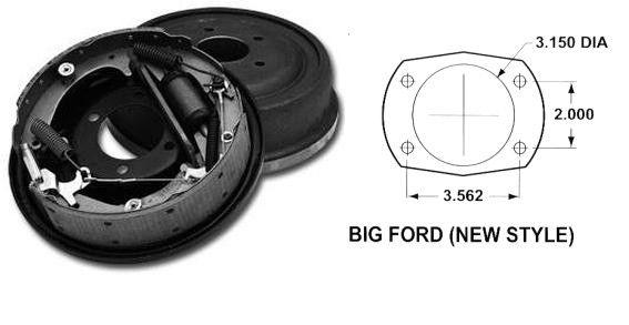 Roadster SO-CAL Speed Shop Ford 9-inch "Police Special" Rear Drum Brakes (SO055-11-2.25B)