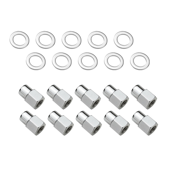 Wheel Lug Nut Kit,, Chrome Open End, Medium Mag, Length 1.38, 12 x 1.5, 0.55 Shank, Set of 10 - STP-WN5105K10-CHM-OPEN