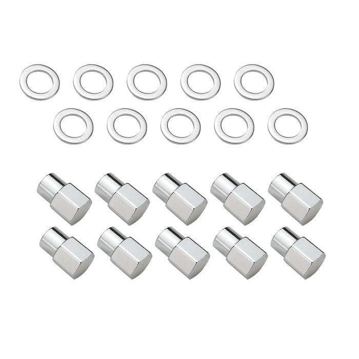 Wheel Lug Nut Kit,, Chrome Dome Medium Mag, Length 1.38, 12 x 1.5, 0.55 Shank, Set of 10 - STP-WN5105K10-CHM