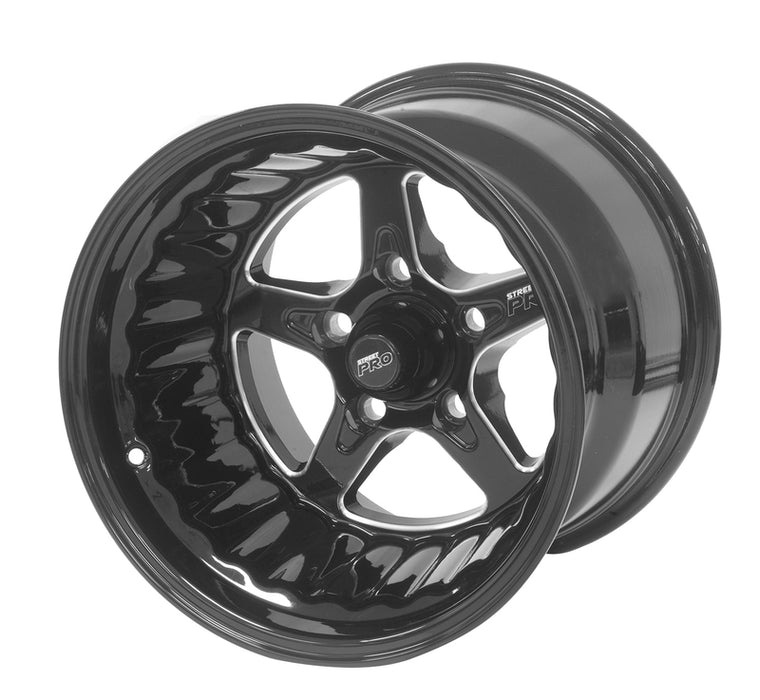 Street Pro ll Convo Pro Wheel Black 15x12' For Holden For Chevrolet Bolt Circle 5x 4.75', (-38) 5.00' Back Space - STP002-151200-BK