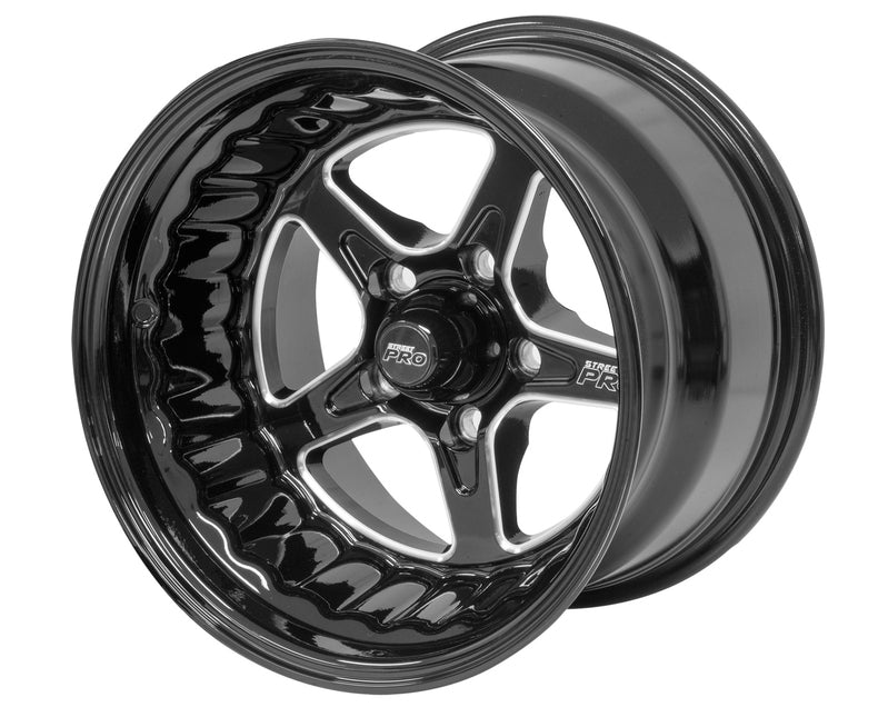 Street Pro ll Convo Pro Wheel Black 15x8.5' For Holden Early Bolt Circle 5 x 4.25' (6) 5.0' Back Space - STP002-158002-BK