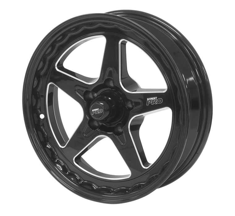 Street Pro ll Convo Pro Wheel Black 17x4.5' For Holden For Chevrolet Bolt Circle 5 x 4.75' (-26) 1-3/4' Back Space - STP002-174000-BK