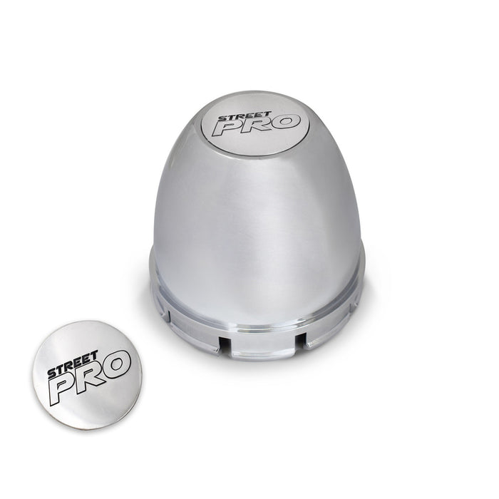 Street Pro Center Cap Chrome & Centerline Push in with 2 decals - STP002-CL70