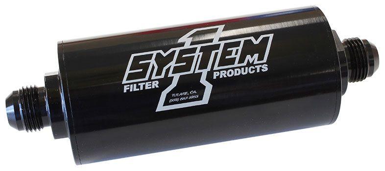 System 1 Medium Inline Billet Fuel Filter -6 End, 6" Long, 2" Dia., 35 Micron (SY201-203406-B) SY201-203406-B