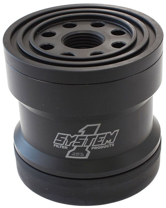 Systemone Spin On Billet Oil Filter - Black Anodized (SY209-314B)