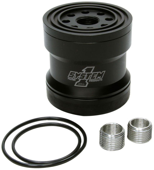 System 1 Short Billet Oil Filter 75 Micron, Universal Thread 3-3/4 x 3-3/4 (SY209-371B)