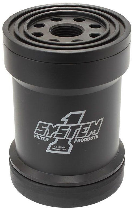 System 1 Spin On Billet Oil Filter - Black Anodized (SY209-514B) SY209-514B