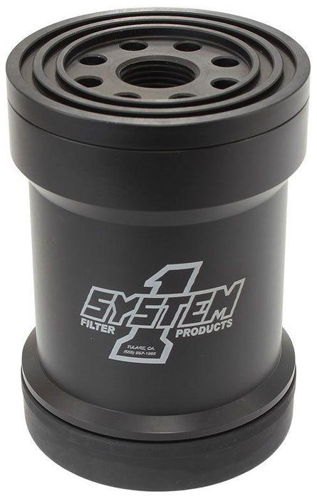 System 1 Spin On Billet Oil Filter - Black Anodized (SY209-514B)