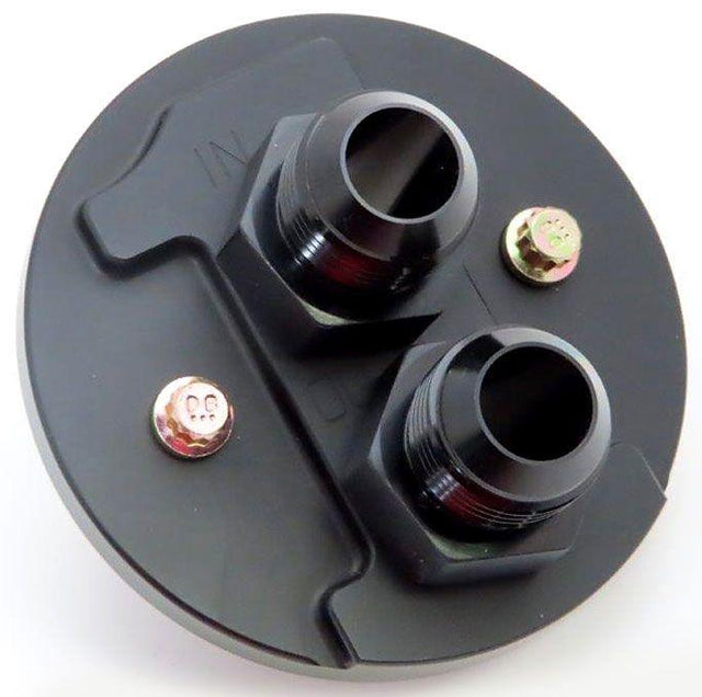 System 1 Chev Billet Block Adapter -12 Male Gen IV & Earlier, Black (SY228-90556-12B) SY228-90556-12B