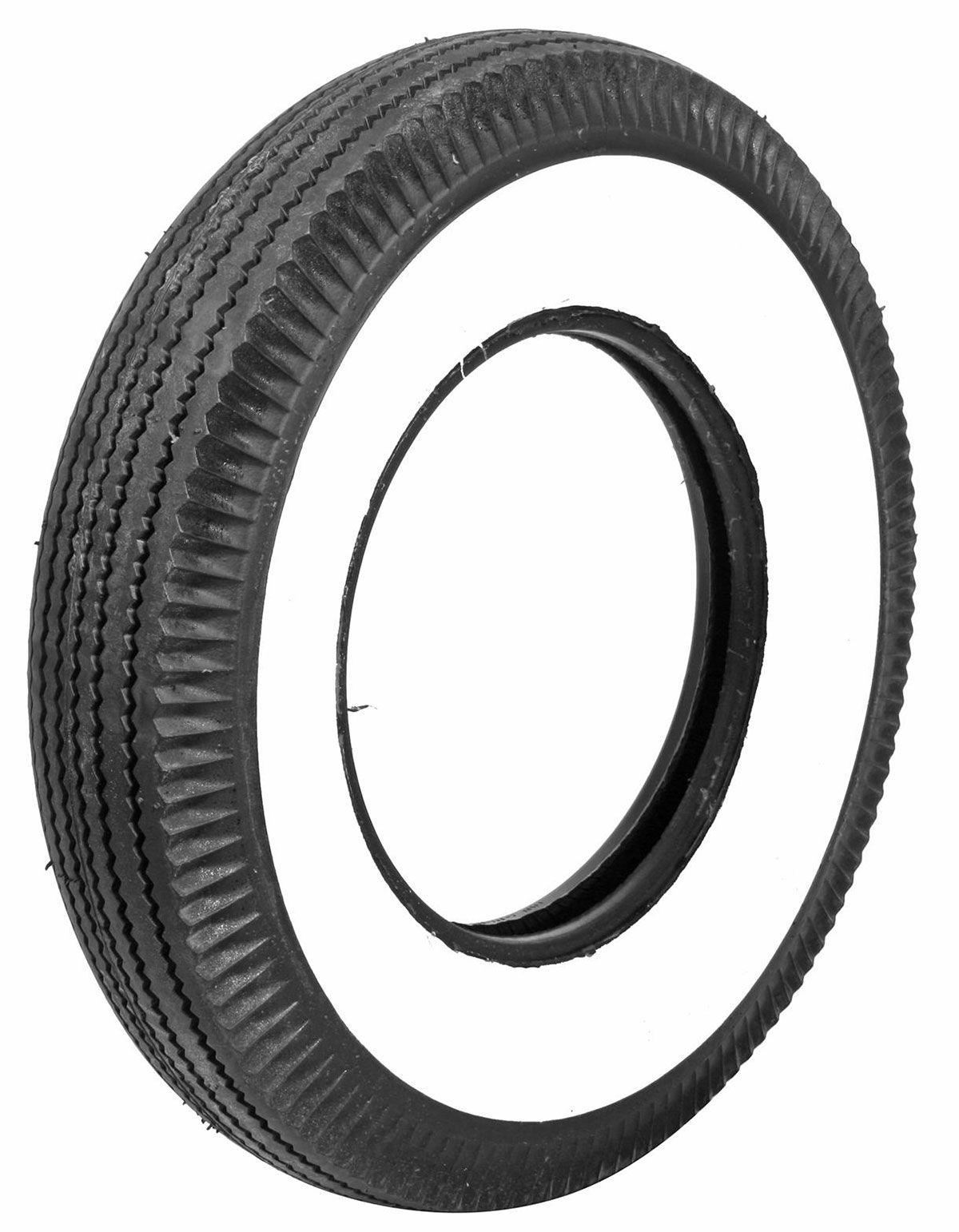 Firestone 6.70 X 15 Bias Ply Tyre With 3-1/4" Whitewall (TIRFIR670-15W)