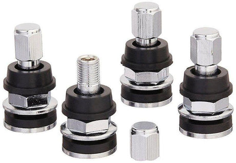 Topline Chrome Plated Bolt In Valve Stems (TLC501-4) TLC501-4