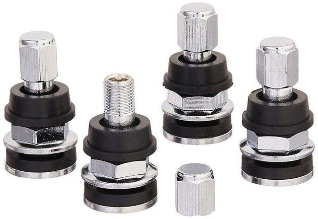 Topline Chrome Plated Bolt In Valve Stems (TLC501-4) TLC501-4