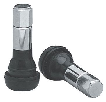 Topline Rubber/Chrome Pull Through Long Valve Stems (TLC504L-4)