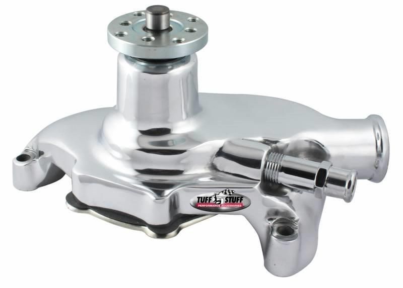 Tuffstuff Smooth Style Short Mechanical Water Pump, 5.625" Height, 5/8" Pilot, Chrome (TUF1353NA)