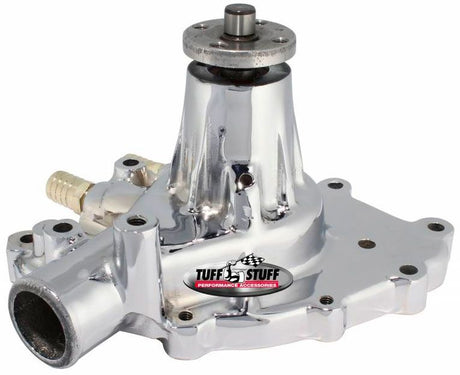 Tuff Stuff Platnum Mechanical Water Pump, 5.437" Height, 5/8" Pilot, Chrome (TUF1432AA)
