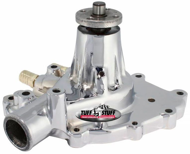 Tuff Stuff Platnum Mechanical Water Pump, 5.437" Height, 5/8" Pilot, Chrome (TUF1432AA)