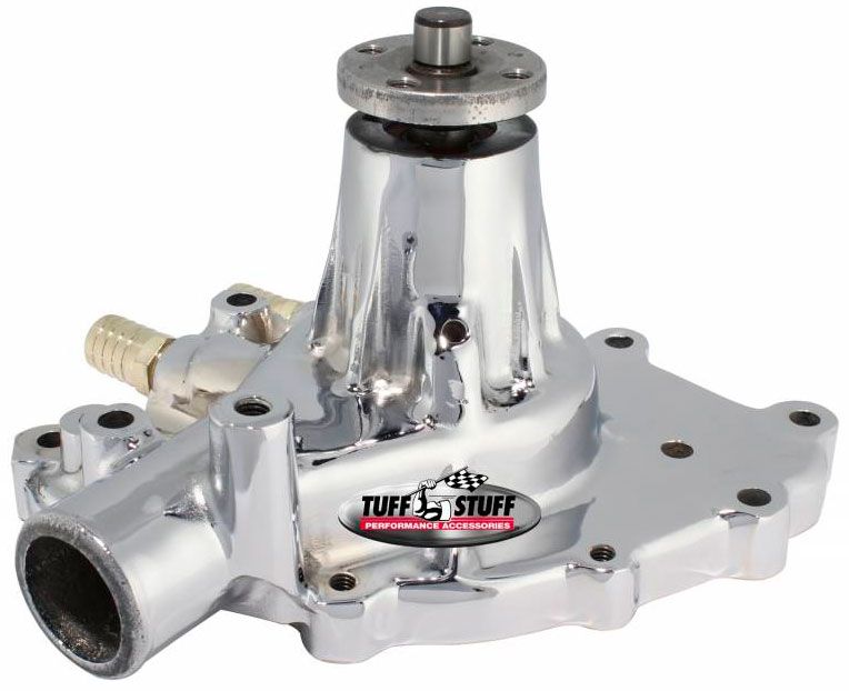 Tuff Stuff Platnum Mechanical Water Pump, 5.437" Height, 5/8" Pilot, Chrome (TUF1432AA)