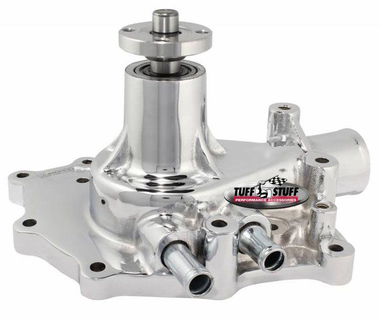 Tuff Stuff High Flow Cast Water Pump (Chrome) with Passenger Side Inlet (TUF1432B)