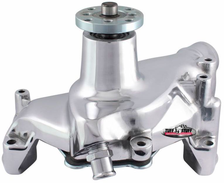 Tuff Stuff Aluminium Water Pump, Long Style, Smooth Chrome (TUF1448NA)