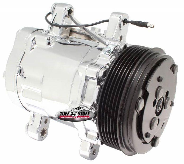 Tuff Stuff Sanden Style A/C Compressor, Chrome (TUF4517NA6G)