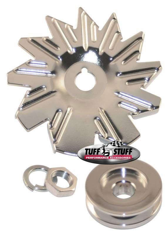 Tuff Stuff Chrome Alternator Fan & Pulley (TUF7600A) TUF7600A