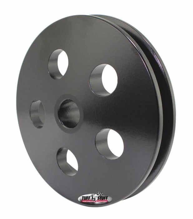 Tuff Stuff Single V-Groove Power Steering Pully, Black (TUF8492D)