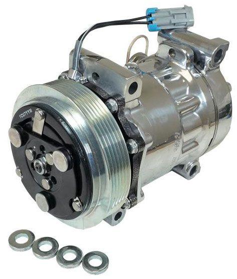 Vintage Air 6-Groove A/C Compressor Serpentine Pulley, Polished (VA046441-MTQ) VA046441-MTQ