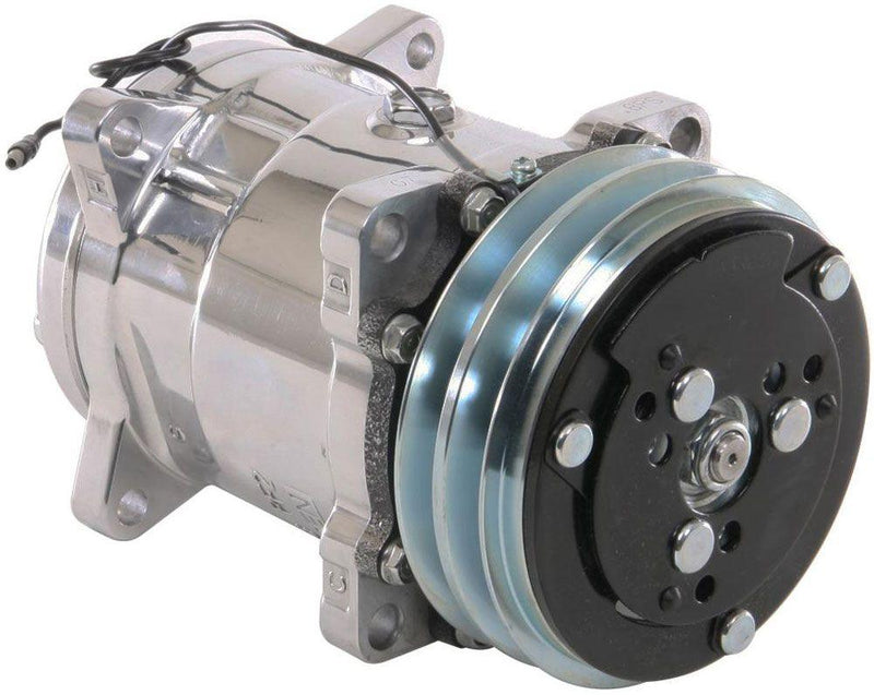 Vintage Air SD508 A/C Compressor Double V-Groove Pulley, Rear ExitPolsihed (VA047001-SUQ) VA047001-SUQ