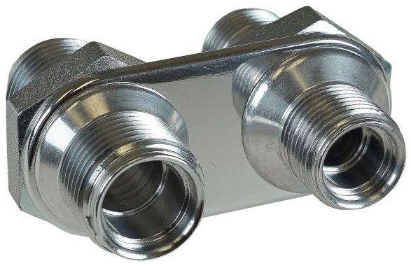 Vintage Air A/C &:; Heater 2-Way Polished Bulkhead (VA382800-MBA) VA382800-MBA