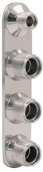Vintage Air A/C &amp:; Heater 4-Way Inline Polished Bulkhead (VA386600-MBA) VA386600-MBA