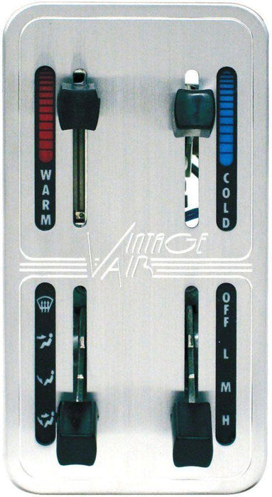 Vintage Air 4 Lever Vertical Machined Panel (VA48102-SVQ)