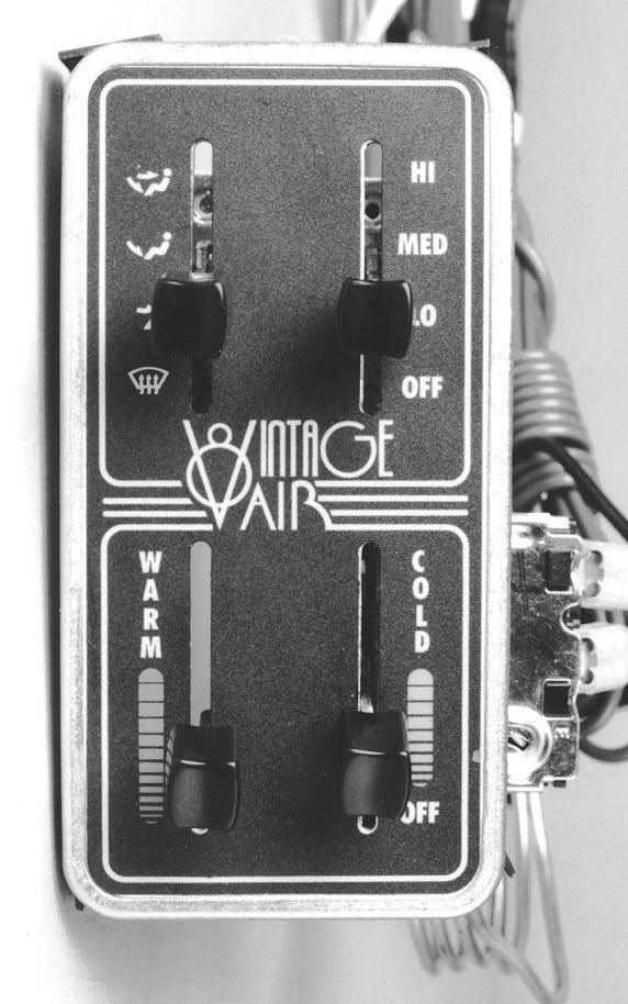 Vintage Air Vertical 4 Lever Fingertip Panel (VA49110-SVQ) VA49110-SVQ