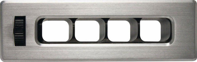 Vintage Air Brushed Aluminium Rectangle Louvre. 6" x 1.25" Face size (VA49202-VUQ) VA49202-VUQ