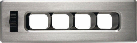 Vintage Air Brushed Aluminium Rectangle Louvre. 4" x 1.25" Face size (VA49203-VUQ) VA49203-VUQ