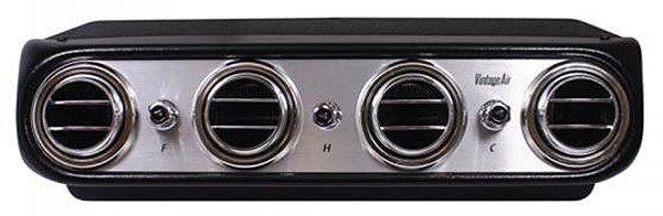 Vintage Air Heritage Heat & Cool, Under Dash Brushed Aluminium Face (VA674013) VA674013