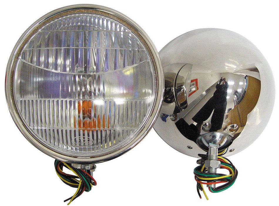 Vintique Inc S/S Head Lamps With Turn Signal (VI40-13000-QSTS)