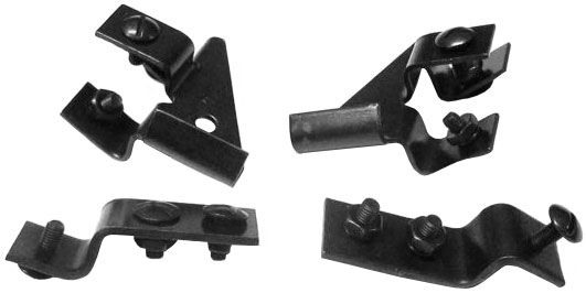 Vintique Radiator to Grille Bracket Set, Black (VI40-16628-B)