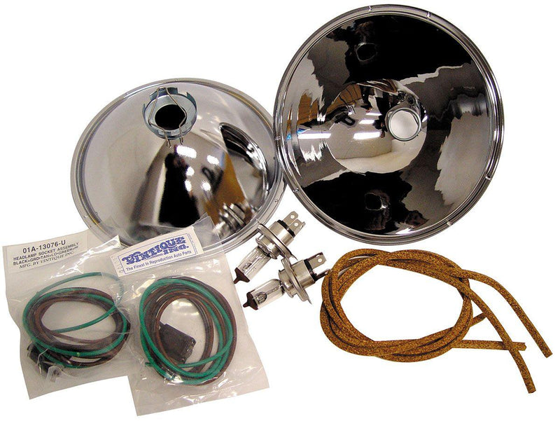 Vintique Inc 12V Halogen Headlight Reflector Kit (VI48-13027-QK12) VI48-13027-QK12