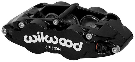Wilwood 6-Piston Dust Seal Caliper, 1.62/1.12/1.12" Pistons, 1.10" Disc (WB120-14437-BK) WB120-14437-BK