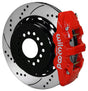 Wilwood 4-Piston Rear Park Brake Kit, 14" Dia., 2.36" Drilled Discs, Red (WB140-10947-DR) WB140-10947-DR