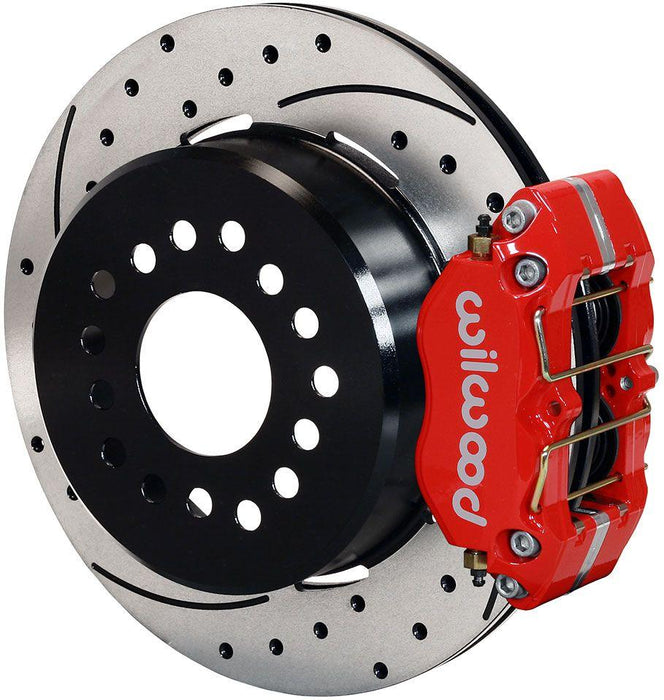 Wilwood Dynapro Dust-Boot Rear Brake Kit - 4-Piston 12.19" - Red Caliper (WB140-13204-DR)