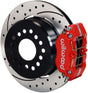 Wilwood Dynapro Dust-Boot Rear Brake Kit - 4-Piston 12.19" - Red Caliper (WB140-13207-DR) WB140-13207-DR