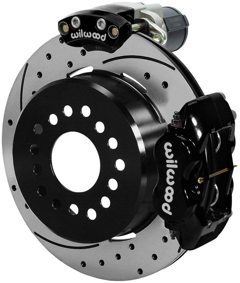 Wilwood Forged Dynalite Rear Electronic Parking Brake Kit, 12.19" Rotor, Black Caliper (WB140-15843-D) WB140-15843-D