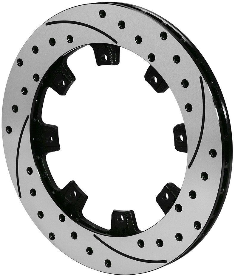 Wilwood 8 Bolt SRP Drilled & Slotted Performance Rotor ( l/H) 32 Vanes Black (WB160-7102-BK) WB160-7102-BK